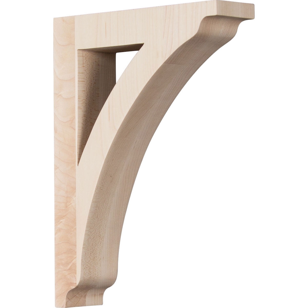 1 3/4"W x 6 1/2"D x 9"H Small Thorton Wood Bracket, Alder