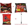 thumbnail image 1 of NineChef Bundle - Samyang Ramen Spicy Chicken Roasted Noodles (1 Bag Spicy Flavor + 1 Bag Extra Spicy Flavor + 1 Bag NongShim Spicy Flavor)+ 1 NineChef Spoon, 1 of 1