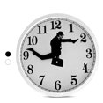thumbnail image 2 of Reloj de pared Deportes Senderismo Recordatorio de tiempo silencioso Reloj de plástico preciso Decoración del hogar Regalo para oficina Dormitorio, Blanco Inevent HA007860-02B, 2 of 6