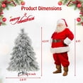 thumbnail image 3 of Gymax 4.5 FT Pre-Lit Artificial Christmas Tree Snow Flocked Full Xmas Tree, 3 of 10