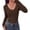 Brown, variant on BTFBM Lace Deep V Neck Fitted Long Sleeve Shirts for Women | Womens Fall Fashion, Casual T Shirt, Base Layer, Basic Undershirts, Slim Fit Going Out Tops, Date Night Out Outfits