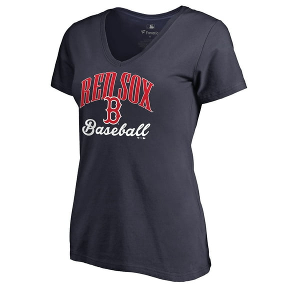Women's Navy Boston Red Sox Victory Script T-Shirt