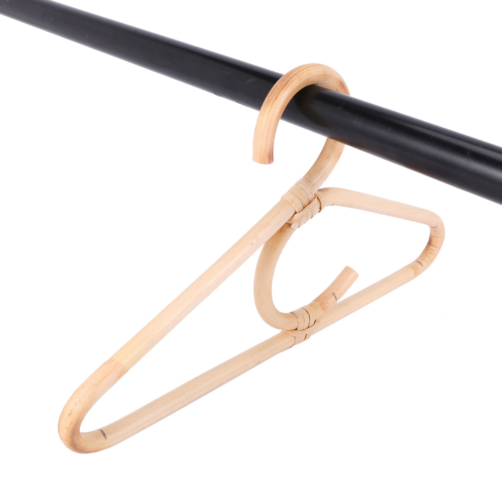 4X Rattan Clothes Hanger Style Kids Garments Organizer Rack Children Hanger Kids Room Decoration Hanger for Clothes