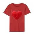 thumbnail image 4 of CHUMUD Valentines Shirts for Women Valentine Love Heart Printed Graphic Tshirt Cute Teen Girls Valentines Short Sleeve Tops, 4 of 6