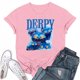 thumbnail image 1 of 2025 Movie Kpop Demon Hunters T-Shirt Summer Tshirts Casual Loose Girls T Shirt Graphic Clothes Fashionable Unisex Short Sleeve Cartoon Graphic Tee for K-Pop and Movie Fans#Pink S, 1 of 4