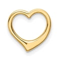thumbnail image 4 of 14k Yellow Gold Heart Floating Open Chain Slide Pendant Necklace Charm, 4 of 9