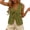 Army Green, variant on Womens Summer Tank Tops Fashion V Neck Sleeveless Front Drawstring Hollow Shirts Casual Solid Loose Floral Top