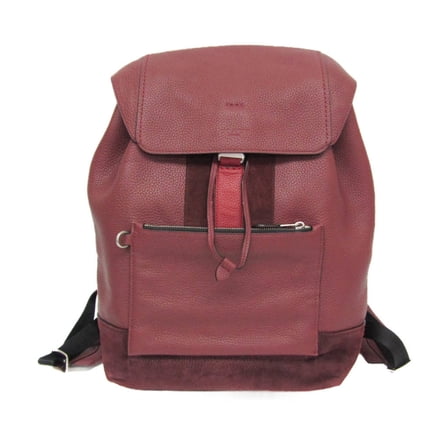 Pre-Owned Coach Manhattan 59039 Men's Leather,Suede Backpack Wine (Good)