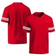 thumbnail image 4 of Replica Football Jerseys for Men Unisex Classic Blank Workout Sport Shirts Casual Fitness Outfits Red 3XL, 4 of 5