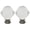 Crystal with Black Base, variant on Urbanest Crystal Catherine Lamp Finial – 1-7/8 Inch Tall, Brushed Steel Base– Decorative Lamp Shade Finial for Table & Floor Lamps- 1 Piece
