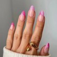 thumbnail image 1 of Fofosbeauty 24pcs Almond Fake Nails Tips, Medium Press on French Nails, Pinky In French Pinks, 1 of 8