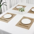 thumbnail image 7 of REGALWOVEN Placemats Set of 6 Placemats for Kitchen Dining Table Decor Washable Heat Resistant Table Placemats Wipeable Table Mat Yellow 18*12in, 7 of 7
