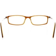 Womens Optical Eyewear - Rectangle Shape, Plastic Full Rim, Amber
