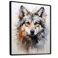 thumbnail image 2 of Designart "Portrait Of The Curious Wolf" Animals Wolf Floater Framed Wall Art Prints, 2 of 5