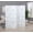 White, variant on Gold Arvada 4-Panel Wood Room Divider with Circle Pattern, Freestanding Privacy Screen for Living Room Bedroom, 70 Tall