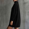 thumbnail image 5 of TGSLY Women's Side Snap Button Down Sweater Warm Soft Turtleneck Long Sleeve Knit Cardigan Dressy Casual Solid Color Fall Winter Outerwear M, 5 of 9