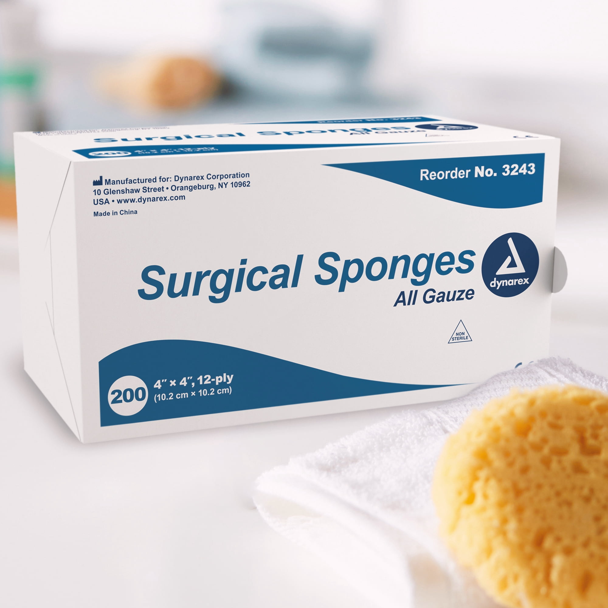 Dynarex 12-Ply Gauze Sponge NonSterile 4 x 4" 10 Case(s), 200  per Case