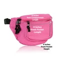 thumbnail image 2 of DALIX Fanny Pack 7" Travel Belt Pouch Waist Wallet Bag w/ 3 Pockets in Hot Pink, 2 of 7