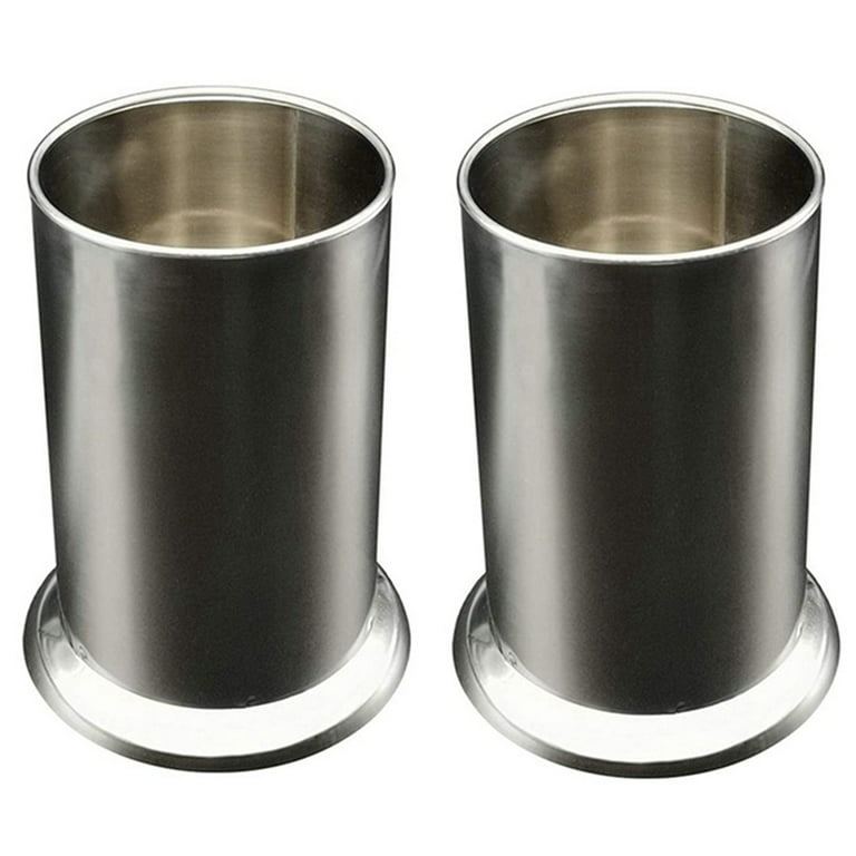 Two-Sided Straw Dispenser, Stainless Steel