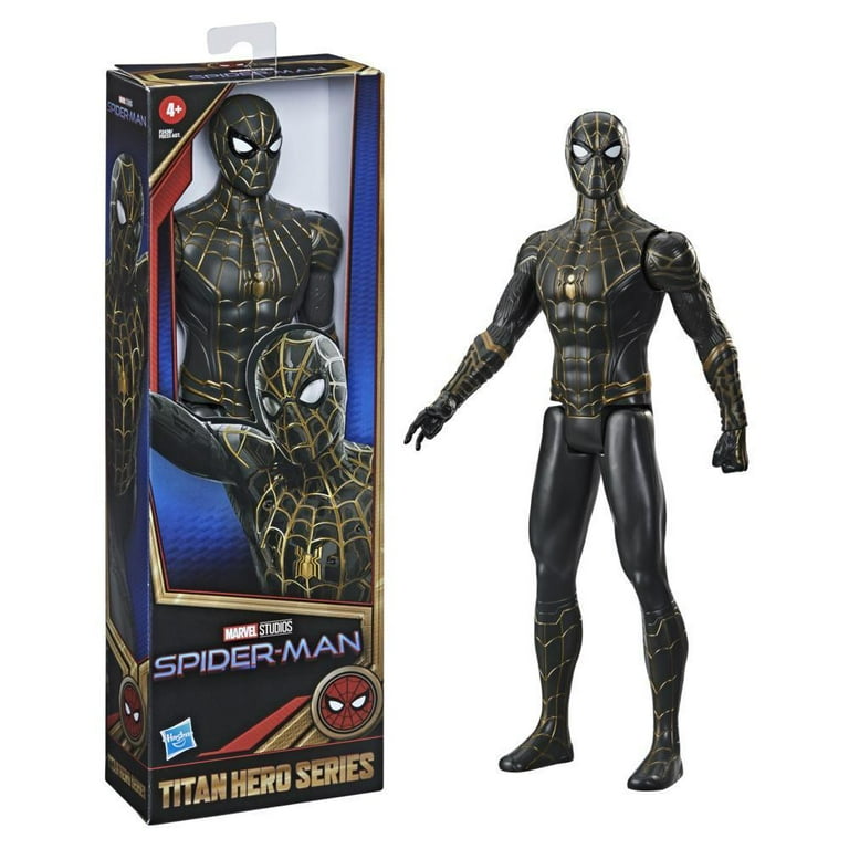 Marvel Titan Hero Series Black and Gold Suit Spiderman Kids Toy Action Figure for Boys and Girls 4