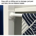 thumbnail image 2 of Paquete de 2 soportes para barra de cortina en forma de U, ganchos de plástico autoadhesivos, sin perforación, para el hogar, dormitorio, baño, 2 of 5
