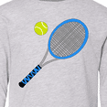 thumbnail image 4 of Inktastic Blue Tennis Racket and Ball Long Sleeve Youth T-Shirt, 4 of 5