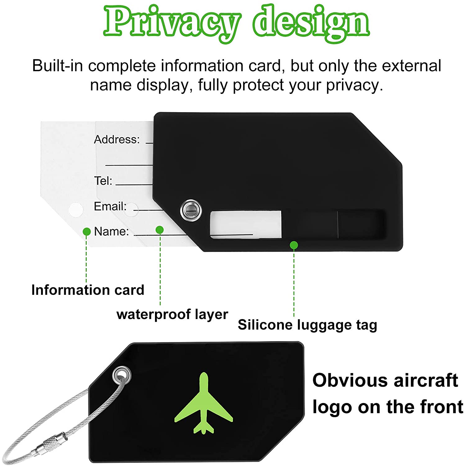 Suitcase Travel Baggage Tags 