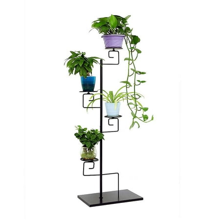 Folding Plate Stand - 4-Tiered Folding Plant Stand Pots Display Shelf