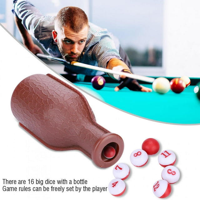 Bottle Shaker, Pool Set With Shaker Bottle And Tally Balls - Billiards Accessory Kit