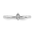 thumbnail image 3 of 925 Sterling Silver Diamond Marquise Ring Promise, 3 of 7