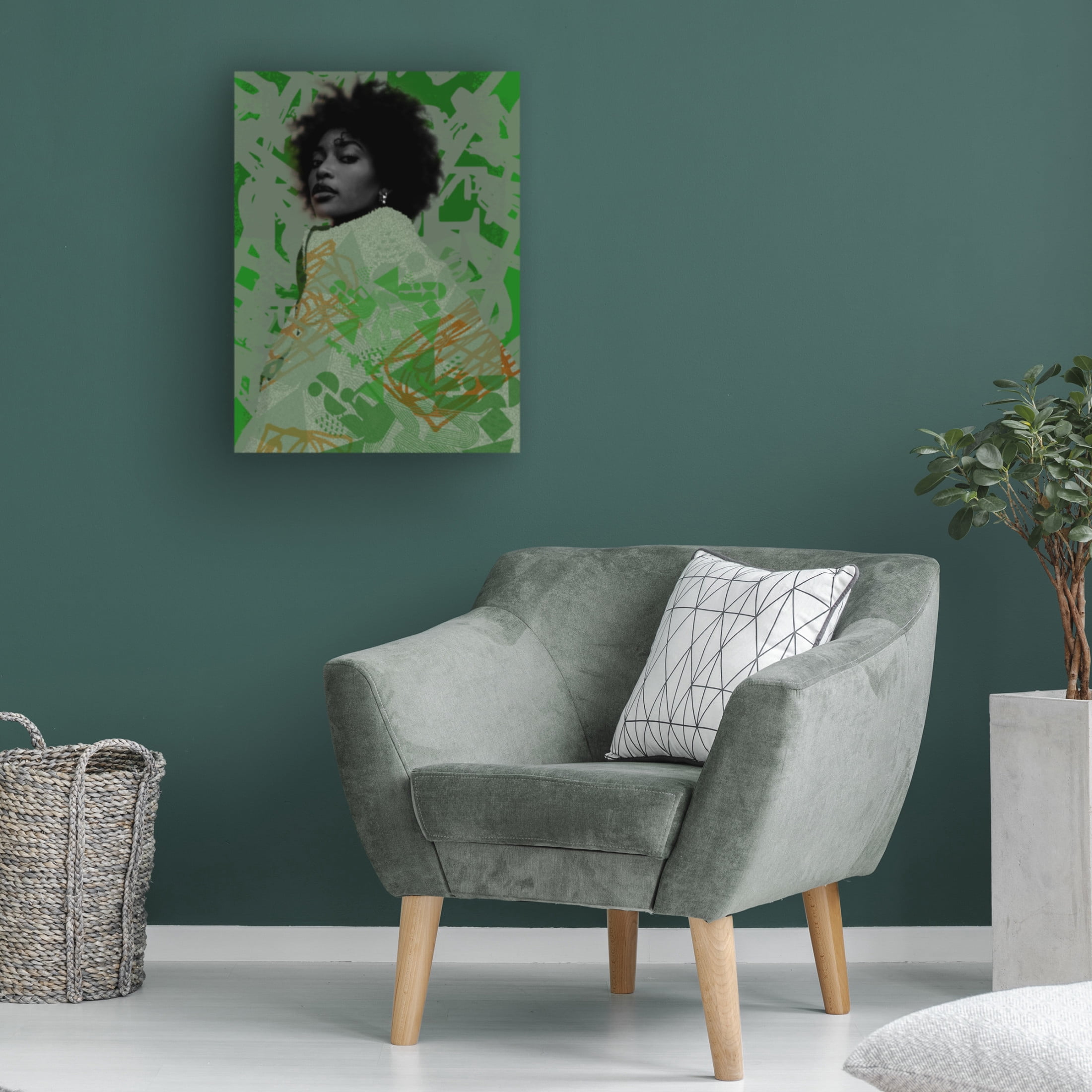 Canvas Wall Art - NUMA Art 'Greenie' Wall Art for Living Room, Bedroom, or Office Décor by Trademark Fine Art - 35 x 47 Inches