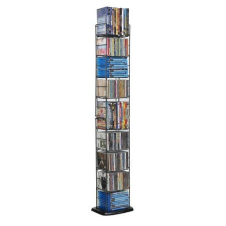 Media Folding Rack 153 CD or 72 DVD P2 Storage - 8 Adjustable Wire Shelves