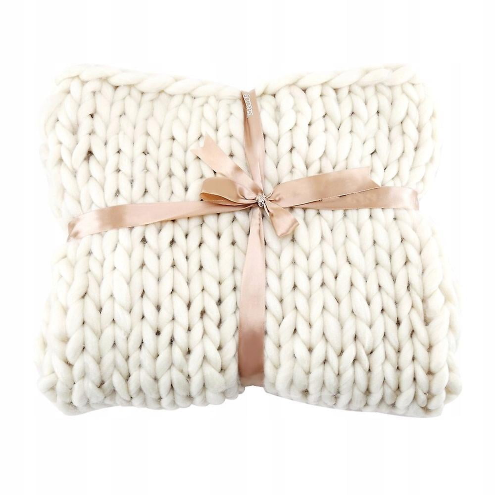 Cozy Blanket Hand woven Extra Thick Woolen Blanket White 60 60 Walmart