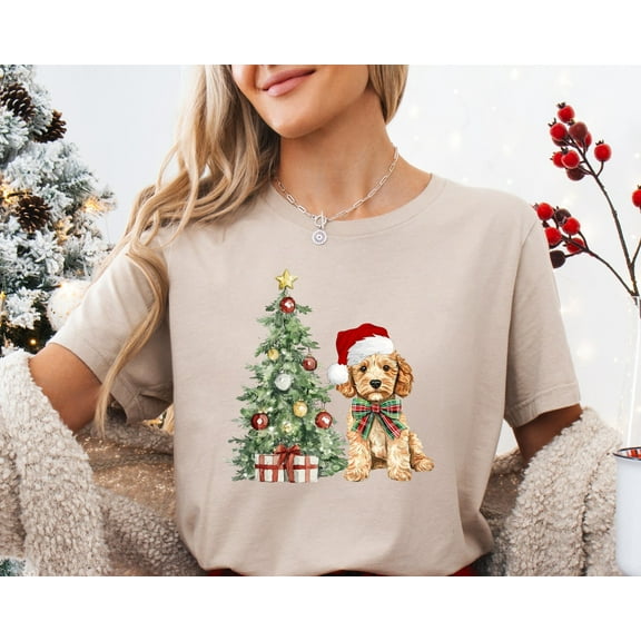 Velto Golden Doodle Happy Holiday T-Shirt, Happy Holiday Golden Doodle Mom Shirt, Dog Lover Gift, Golden Doodle Shirt, Dog Mom Happy Holiday Shirt,Dog Mom Tee All Size S-5XL