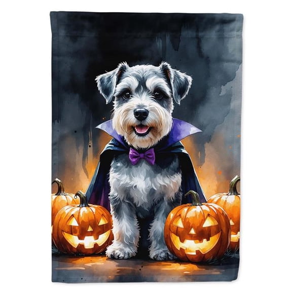 Carolines Treasures DAC8449GF 15.5 x 11.25 in. Schnauzer Puppy Halloween Garden Flag
