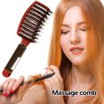 thumbnail image 4 of Ygjytge Peine Multifunción De Forma Curva Peluquería Masaje Peine Cepillo (Rojo) Ygjytge Para estrenar, 4 of 5