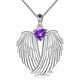 thumbnail image 1 of Angel Wings Necklace 925 Sterling Silver Guardian Angel Wings Pendant Birthstone Necklace for Women Jewelry Gifts, 1 of 4