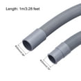 thumbnail image 2 of Lavadora Máquina Drenaje Manguera Extensión Kits 3.28 Pies Gris para Lavadora Máquina con Extensión Adaptador, U-Curva Manguera Soporte, 2 Abrazaderas, 2 of 5