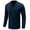 Blue, variant on Honeeladyy Spring And Winter Men Long-Sleeved Tops,Men's Linen Long Sleeve Solid Stand Collar V Neck Pullover Shirt Pocket Button Top