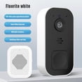 thumbnail image 3 of Cámara de campana inalámbrica WiFi, campana de video de seguridad inteligente, campana de intercomunicación HD, campana recargable del hogar con máquina interna Ding-dong (blanco), 3 of 9