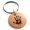 Rose, variant on Stainless Steel Biohazard Zombie Hand Mark Engraved Small Medallion Circle Charm Keychain Keyring