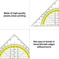 thumbnail image 4 of Giaone Set Square Built-in 180 Degrees Protractor Math Drafting Ruler for Drafting, 4 of 9