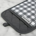 thumbnail image 3 of KitchenAid Gingham Pot Holder 2-Pack Set, Charcoal Grey, 7"x10", 3 of 7