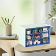 thumbnail image 6 of LAMIRO Small Drawer Organizer for Desk,Teacher Toolbox Organizer with 9 Clear Drawers Plastic Desktop Craft Storage Box for Desk Office Classroom Home,7" x 3.8" x 4.7", 6 of 7