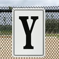 thumbnail image 6 of Uxcell Aluminum Letter Sign Y, 11.8 Inch House Numbers and Metal Letters, Parking Spot Letter Signs, Metal Letter Wall Decor [Black Text On White], 6 of 8