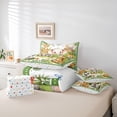 thumbnail image 6 of Manfei Kawaii Giraffe 7 Pieces Full Size Bedding Sets,Lovely Monkey Full Size Bed in a Bag,Green,Polkadot Reversible, 6 of 7
