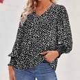 thumbnail image 2 of Pompotops Mode Femme Ample Imprimé Col en V Manches Longues Liquidation, 2 of 4
