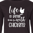 thumbnail image 4 of Inktastic Life is Better with Chickens Long Sleeve Youth T-Shirt, 4 of 5