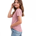 thumbnail image 6 of Ruyang Girls Short Sleeve Shirts Ribbed Knit Scoop Neck Sparkly T-Shirts for Tween Girl Summer Trendy Sequin Tee Tops Summer Clothes, 6 of 6