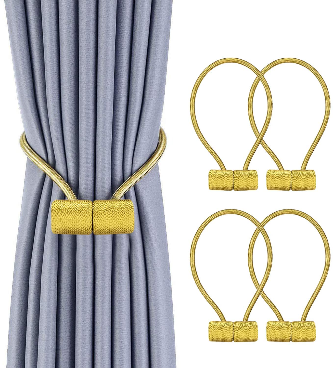 Curtain Tiebacks 4 Pack Gold Curtain Rope Tieback Curtain